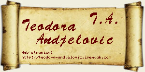 Teodora Anđelović vizit kartica